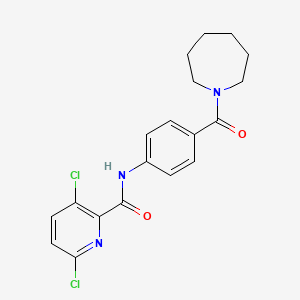 molecular formula C19H19Cl2N3O2 B2603062 N-[4-(azepane-1-carbonyl)phenyl]-3,6-dichloropyridine-2-carboxamide CAS No. 1259185-10-8