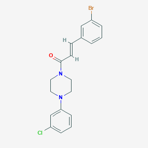 molecular formula C19H18BrClN2O B2603084 1-(3-(3-溴苯基)丙烯酰基)-4-(3-氯苯基)哌嗪 CAS No. 647031-65-0