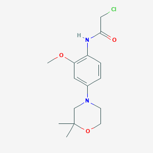 molecular formula C15H21ClN2O3 B2603085 2-Chloro-N-[4-(2,2-dimethylmorpholin-4-yl)-2-methoxyphenyl]acetamide CAS No. 2411237-49-3