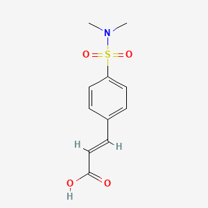 molecular formula C11H13NO4S B2603093 3-[4-(Dimethylsulfamoyl)phenyl]prop-2-enoic acid CAS No. 1588504-14-6