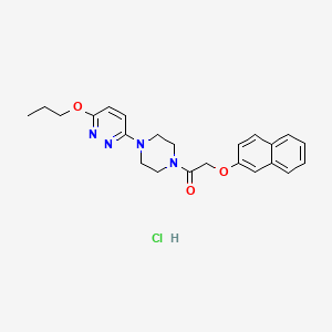 2-(Naphthalen-2-yloxy)-1-(4-(6-propoxypyridazin-3-yl)piperazin-1-yl)ethanone hydrochloride