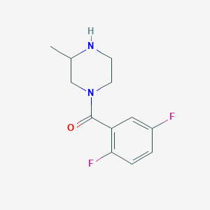 molecular formula C12H14F2N2O B2603109 1-(2,5-Difluorobenzoyl)-3-methylpiperazine CAS No. 1240564-77-5