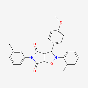 molecular formula C26H24N2O4 B2603112 3-(4-methoxyphenyl)-5-(m-tolyl)-2-(o-tolyl)dihydro-2H-pyrrolo[3,4-d]isoxazole-4,6(5H,6aH)-dione CAS No. 1005155-00-9