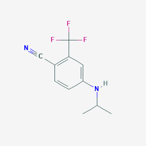 molecular formula C11H11F3N2 B2603117 4-(Isopropylamino)-2-(trifluoromethyl)benzonitrile CAS No. 864286-45-3