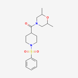 (2,6-Dimethylmorpholino)[1-(phenylsulfonyl)-4-piperidinyl]methanone