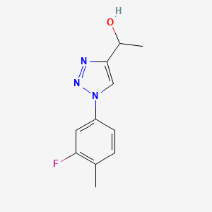 molecular formula C11H12FN3O B2603133 1-[1-(3-fluoro-4-methylphenyl)-1H-1,2,3-triazol-4-yl]ethan-1-ol CAS No. 1510026-98-8