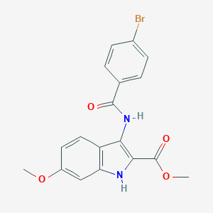 methyl 3-[(4-bromobenzoyl)amino]-6-methoxy-1H-indole-2-carboxylate