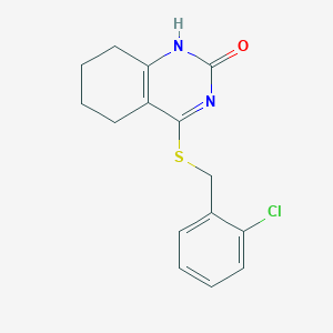 molecular formula C15H15ClN2OS B2603164 4-((2-chlorobenzyl)thio)-5,6,7,8-tetrahydroquinazolin-2(1H)-one CAS No. 898444-34-3