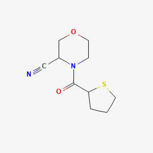 molecular formula C10H14N2O2S B2603167 4-(Thiolane-2-carbonyl)morpholine-3-carbonitrile CAS No. 1465385-56-1