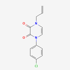 molecular formula C13H11ClN2O2 B2603178 1-(4-氯苯基)-4-丙-2-烯基吡嗪-2,3-二酮 CAS No. 898429-17-9