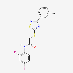 molecular formula C17H13F2N3OS2 B2603185 N-(2,4-difluorophenyl)-2-((3-(m-tolyl)-1,2,4-thiadiazol-5-yl)thio)acetamide CAS No. 864917-89-5