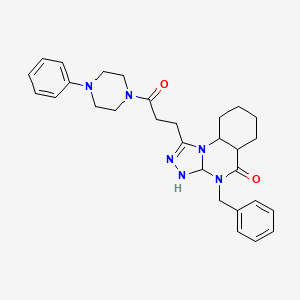 4-benzyl-1-[3-oxo-3-(4-phenylpiperazin-1-yl)propyl]-4H,5H-[1,2,4]triazolo[4,3-a]quinazolin-5-one