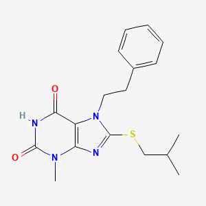 8-Isobutylsulfanyl-3-methyl-7-phenethyl-3,7-dihydro-purine-2,6-dione