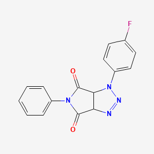 molecular formula C16H11FN4O2 B2603197 1-(4-氟苯基)-5-苯基-3a,6a-二氢吡咯并[3,4-d][1,2,3]三唑-4,6(1H,5H)-二酮 CAS No. 1189891-23-3