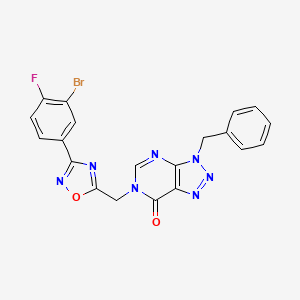 3-benzyl-6-((3-(3-bromo-4-fluorophenyl)-1,2,4-oxadiazol-5-yl)methyl)-3H-[1,2,3]triazolo[4,5-d]pyrimidin-7(6H)-one