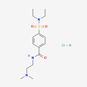 molecular formula C15H26ClN3O3S B2603209 4-[(二乙氨基)磺酰基]-N-[2-(二甲氨基)乙基]苯甲酰胺盐酸盐 CAS No. 1052509-68-8