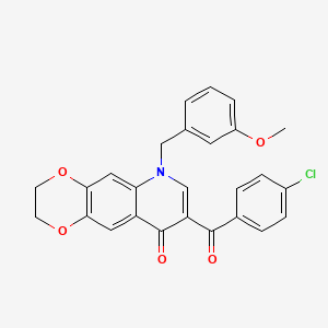 8-(4-chlorobenzoyl)-6-[(3-methoxyphenyl)methyl]-2H,3H,6H,9H-[1,4]dioxino[2,3-g]quinolin-9-one