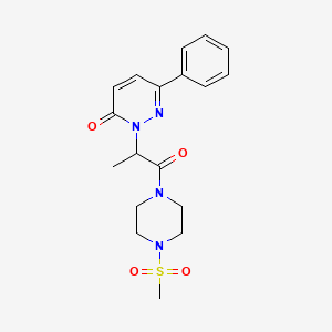 2-(1-(4-(methylsulfonyl)piperazin-1-yl)-1-oxopropan-2-yl)-6-phenylpyridazin-3(2H)-one