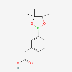molecular formula C14H19BO4 B2603218 2-(3-(4,4,5,5-四甲基-1,3,2-二氧杂硼环-2-基)苯基)乙酸 CAS No. 797755-05-6
