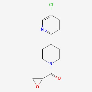 molecular formula C13H15ClN2O2 B2603225 [4-(5-Chloropyridin-2-yl)piperidin-1-yl]-(oxiran-2-yl)methanone CAS No. 2411299-19-7