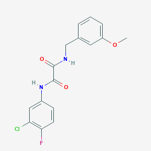 molecular formula C16H14ClFN2O3 B2603234 N1-(3-chloro-4-fluorophenyl)-N2-(3-methoxybenzyl)oxalamide CAS No. 900001-11-8