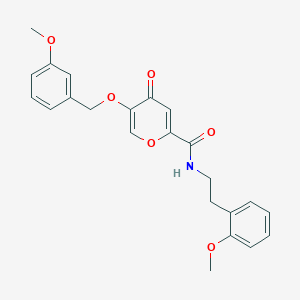 molecular formula C23H23NO6 B2603236 5-((3-甲氧基苄基)氧基)-N-(2-甲氧基苯乙基)-4-氧代-4H-吡喃-2-甲酰胺 CAS No. 1021209-83-5
