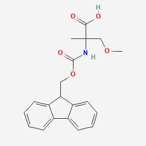 molecular formula C20H21NO5 B2603238 2-({[(9H-fluoren-9-yl)methoxy]carbonyl}amino)-3-methoxy-2-methylpropanoic acid CAS No. 1694536-15-6