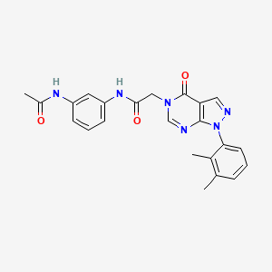 molecular formula C23H22N6O3 B2603245 N-(3-acetamidophenyl)-2-(1-(2,3-dimethylphenyl)-4-oxo-1H-pyrazolo[3,4-d]pyrimidin-5(4H)-yl)acetamide CAS No. 894992-79-1