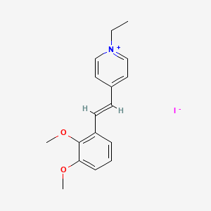molecular formula C17H20INO2 B2603255 4-(2,3-二甲氧基苯乙烯基)-1-乙基吡啶碘化物 CAS No. 1046808-44-9