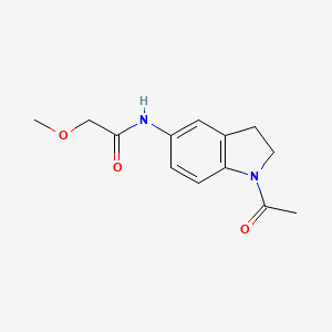 molecular formula C13H16N2O3 B2603257 N-(1-乙酰基吲哚啉-5-基)-2-甲氧基乙酰胺 CAS No. 1049505-76-1