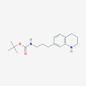 molecular formula C17H26N2O2 B2603258 Tert-butyl N-[3-(1,2,3,4-tetrahydroquinolin-7-yl)propyl]carbamate CAS No. 2460750-64-3