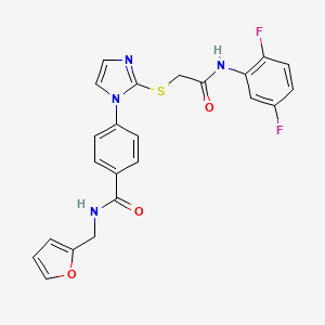 4-(2-((2-((2,5-difluorophenyl)amino)-2-oxoethyl)thio)-1H-imidazol-1-yl)-N-(furan-2-ylmethyl)benzamide