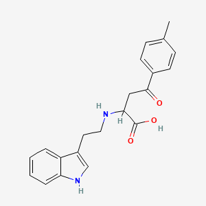 molecular formula C21H22N2O3 B2603271 2-{[2-(1H-吲哚-3-基)乙基]氨基}-4-(4-甲基苯基)-4-氧代丁酸 CAS No. 1024718-82-8