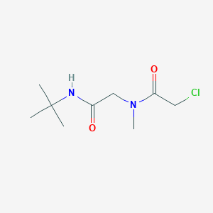 molecular formula C9H17ClN2O2 B2603279 N-叔丁基-2-(2-氯-N-甲基乙酰氨基)乙酰胺 CAS No. 923225-28-9