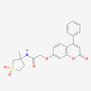 N-(3-methyl-1,1-dioxidotetrahydro-3-thienyl)-2-[(2-oxo-4-phenyl-2H-chromen-7-yl)oxy]acetamide