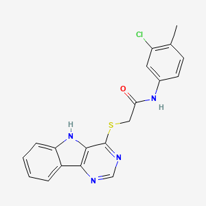 molecular formula C19H15ClN4OS B2603281 N-isobutyl-1-(4-methylphenyl)-5-pyridin-3-yl-1H-1,2,3-triazole-4-carboxamide CAS No. 1115997-08-4