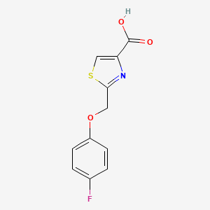 molecular formula C11H8FNO3S B2603283 2-[(4-Fluorophenoxy)methyl]-1,3-thiazole-4-carboxylic acid CAS No. 949980-48-7