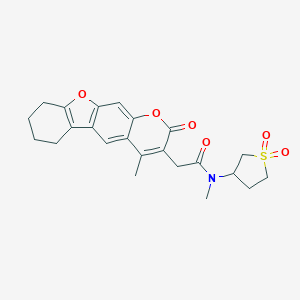 N-(1,1-dioxidotetrahydro-3-thienyl)-N-methyl-2-(4-methyl-2-oxo-6,7,8,9-tetrahydro-2H-[1]benzofuro[3,2-g]chromen-3-yl)acetamide