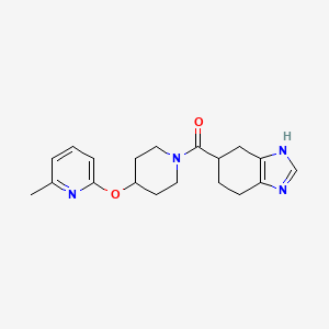 molecular formula C19H24N4O2 B2603299 (4-((6-methylpyridin-2-yl)oxy)piperidin-1-yl)(4,5,6,7-tetrahydro-1H-benzo[d]imidazol-5-yl)methanone CAS No. 2034232-68-1