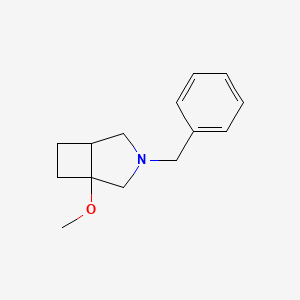 molecular formula C14H19NO B2603301 3-Benzyl-1-methoxy-3-azabicyclo[3.2.0]heptane CAS No. 2490432-10-3