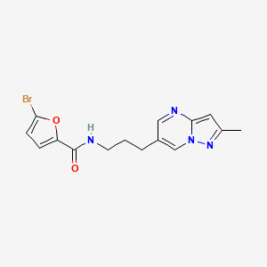 molecular formula C15H15BrN4O2 B2603302 5-bromo-N-(3-(2-methylpyrazolo[1,5-a]pyrimidin-6-yl)propyl)furan-2-carboxamide CAS No. 1797982-17-2