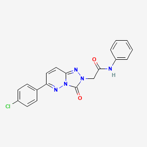 molecular formula C19H14ClN5O2 B2603311 2-(6-(4-氯苯基)-3-氧代-[1,2,4]三唑并[4,3-b]哒嗪-2(3H)-基)-N-苯基乙酰胺 CAS No. 1251680-67-7