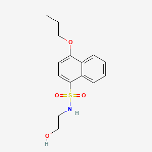 molecular formula C15H19NO4S B2603314 (2-Hydroxyethyl)[(4-propoxynaphthyl)sulfonyl]amine CAS No. 1206105-01-2
