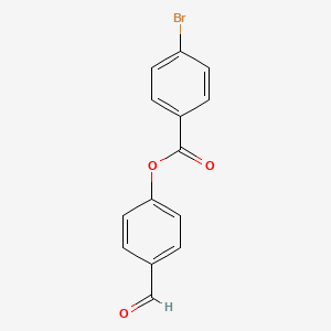 molecular formula C14H9BrO3 B2603319 4-Formylphenyl 4-bromobenzoate CAS No. 329694-40-8