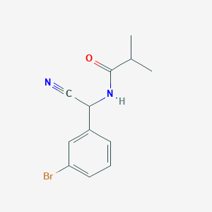 molecular formula C12H13BrN2O B2603324 N-[(3-bromophenyl)(cyano)methyl]-2-methylpropanamide CAS No. 1268107-46-5