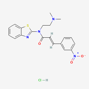 (E)-N-(benzo[d]thiazol-2-yl)-N-(2-(dimethylamino)ethyl)-3-(3-nitrophenyl)acrylamide hydrochloride