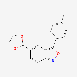 molecular formula C17H15NO3 B2603329 5-(1,3-Dioxolan-2-yl)-3-(4-methylphenyl)-2,1-benzoxazole CAS No. 344276-52-4