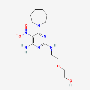 2-(2-((4-Amino-6-(azepan-1-yl)-5-nitropyrimidin-2-yl)amino)ethoxy)ethanol