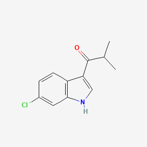 molecular formula C12H12ClNO B2603338 1-(6-Chloro-1H-indol-3-yl)-2-methyl-1-propanone CAS No. 1002095-56-8
