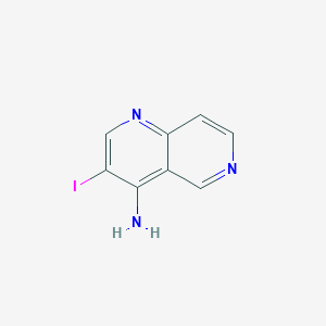 molecular formula C8H6IN3 B2603344 3-碘-1,6-萘啶-4-胺 CAS No. 2225154-12-9